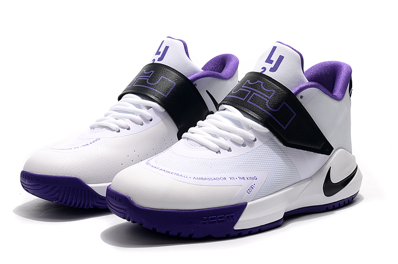2020 Nike LeBron James Ambassador 12 White Purple Black